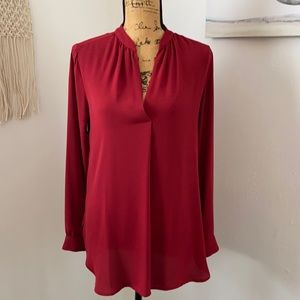 LOFT Split Neck Blouse
